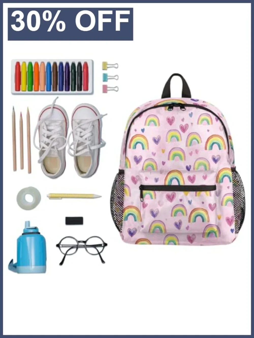 Durable Polyester Backpack for School Travel Hiking Kids